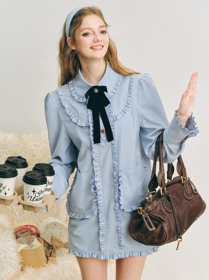 lace shirt dress