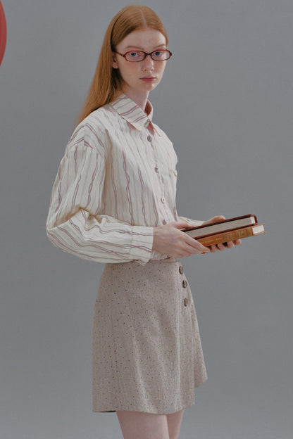 WhyBerry 24AW "Sweet Tea Diary" Vintage-Hemd mit Kontrastkaro