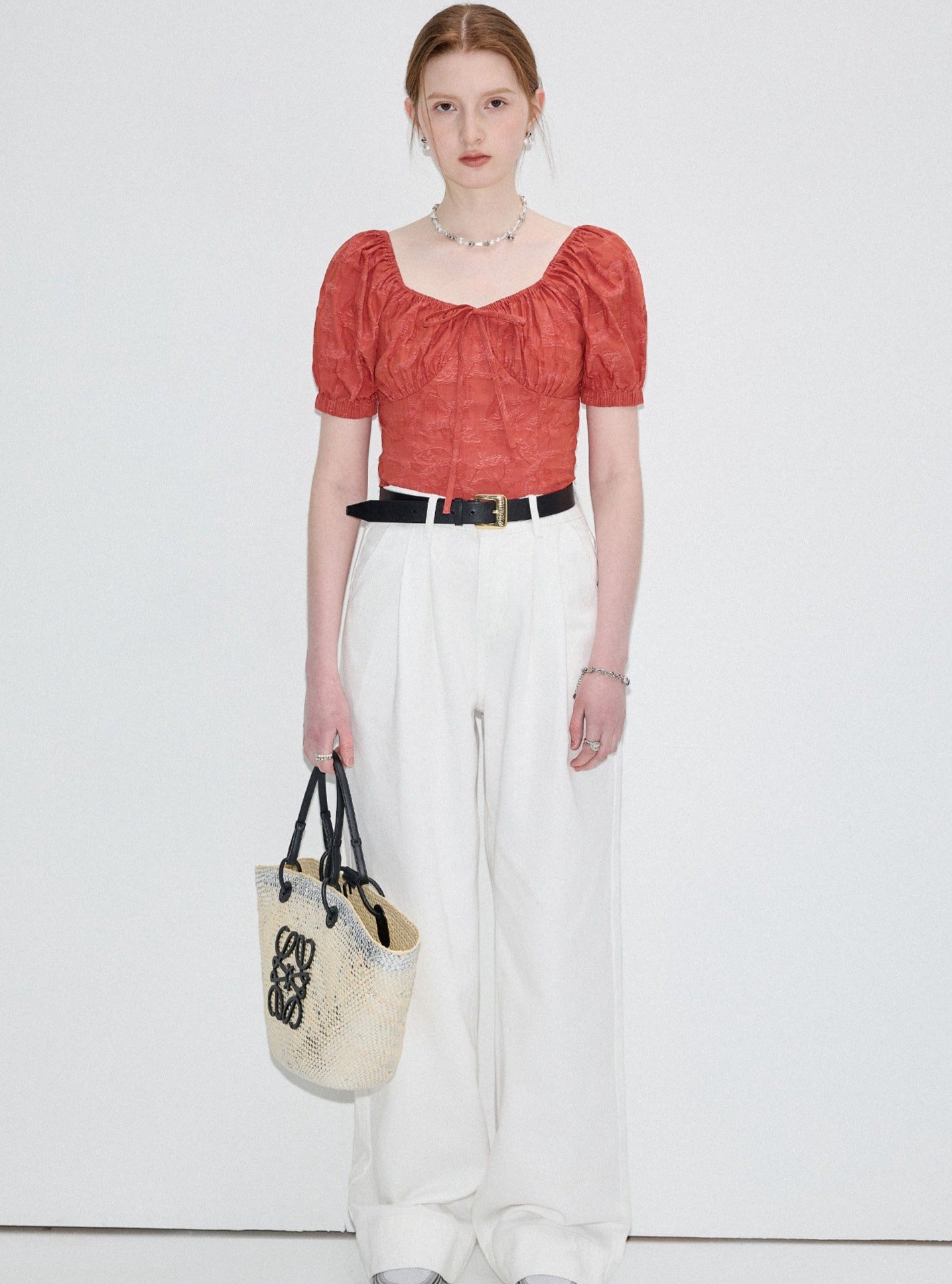 French Niche Short Sleeve Luxe Top