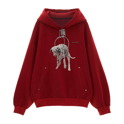 Doll Dalmatian Air Layer Hooded Sweatshirt