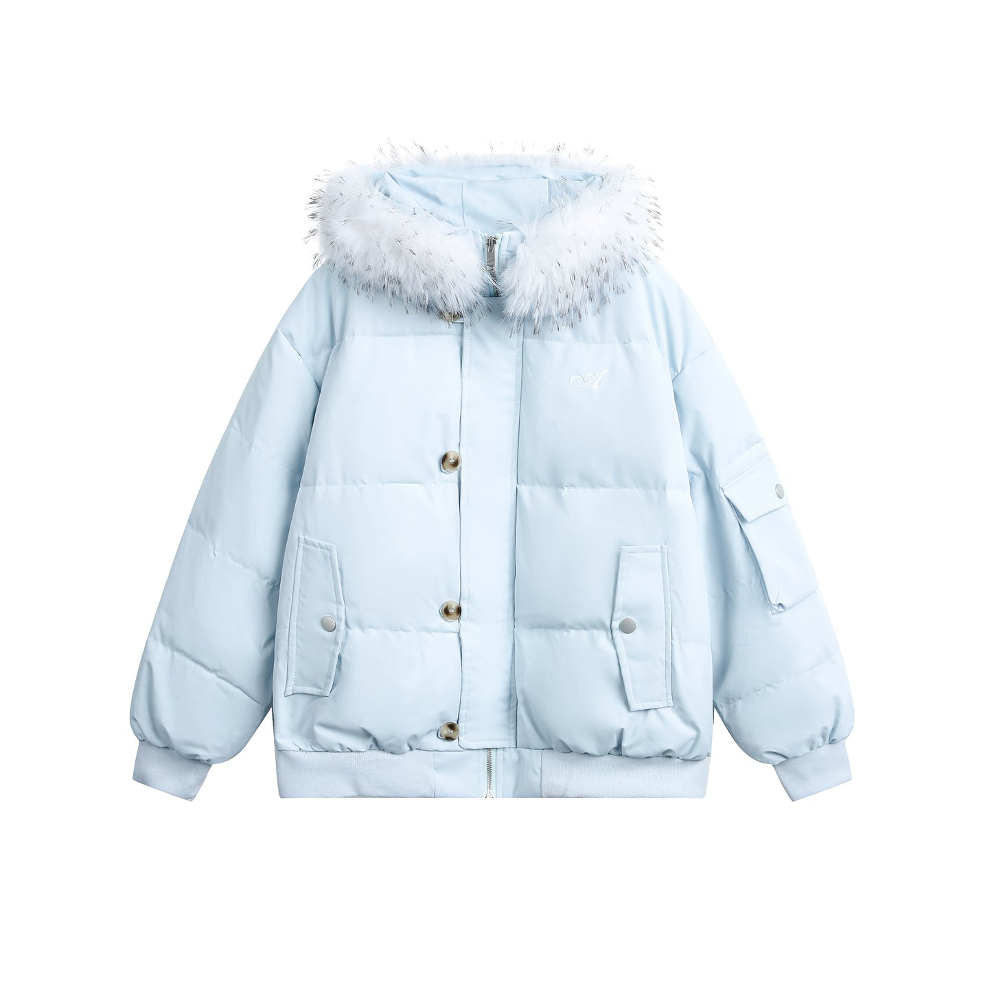 Large Fur Collar Hooded Jacket