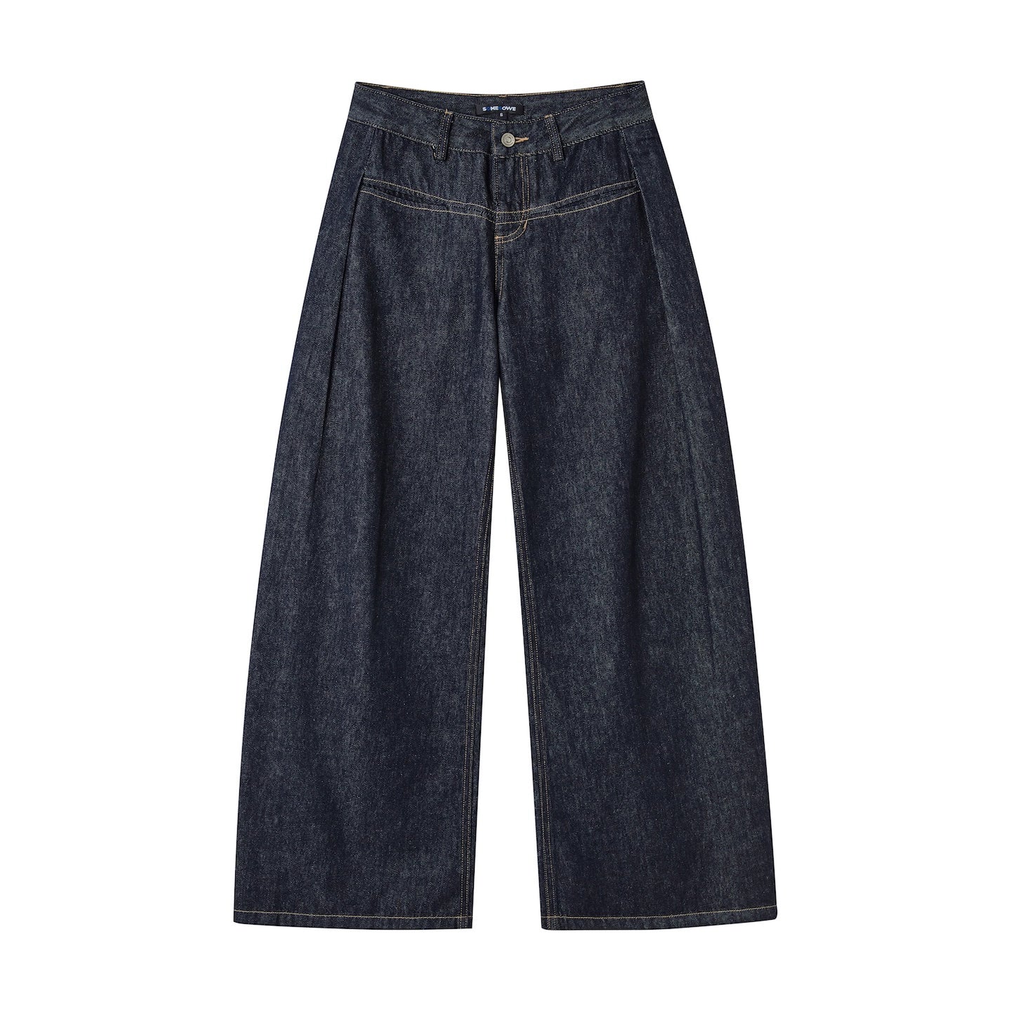 Denim Pleated Pants