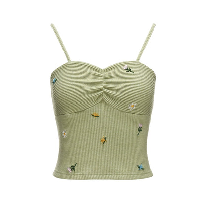 Flower Embroidery Camisole Top