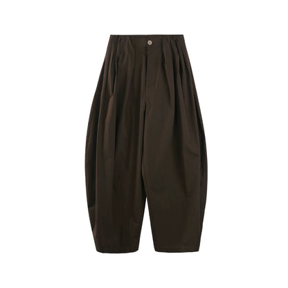 Paper Texture Pleated Scimitar Pants