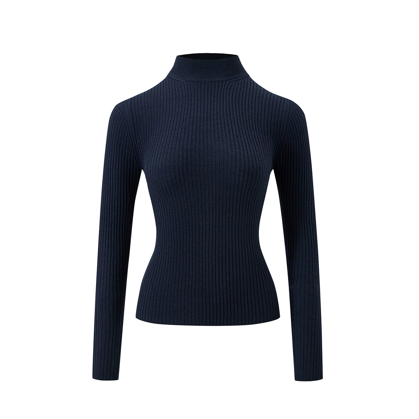 High Neck Knitted Sweater Top