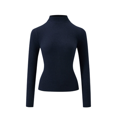 High Neck Knitted Sweater Top