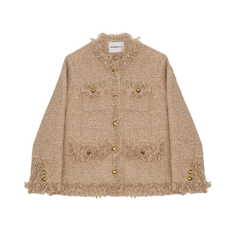 wool tweed temperament design jacket
