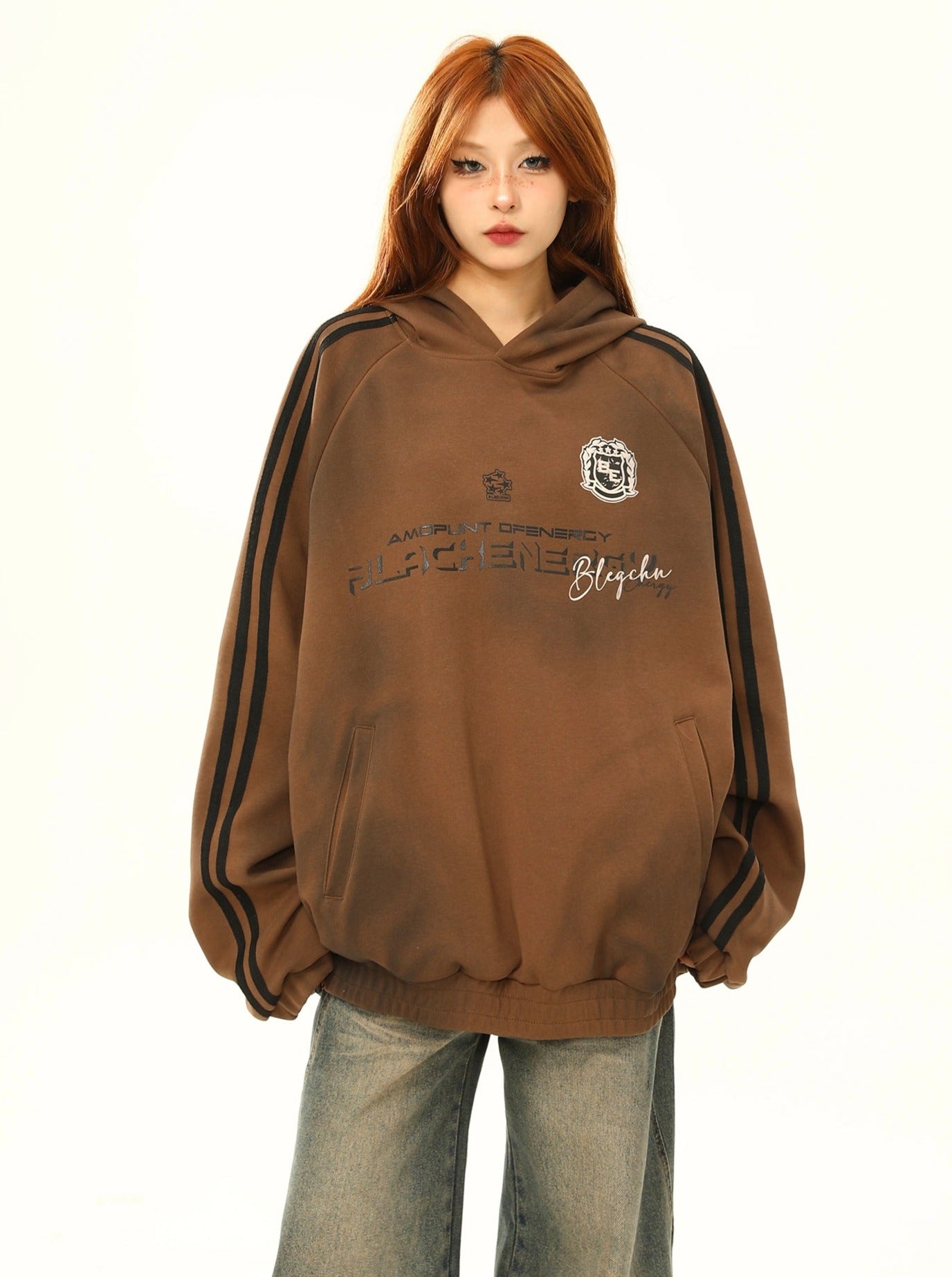 American retro hooded sweatshirt