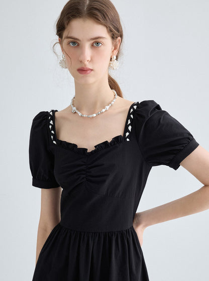 Retro Lace Black Dress
