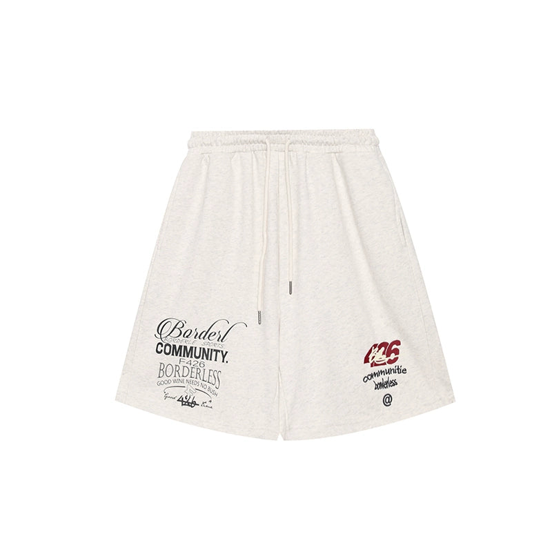 Summer Pattern Embroidery Shorts