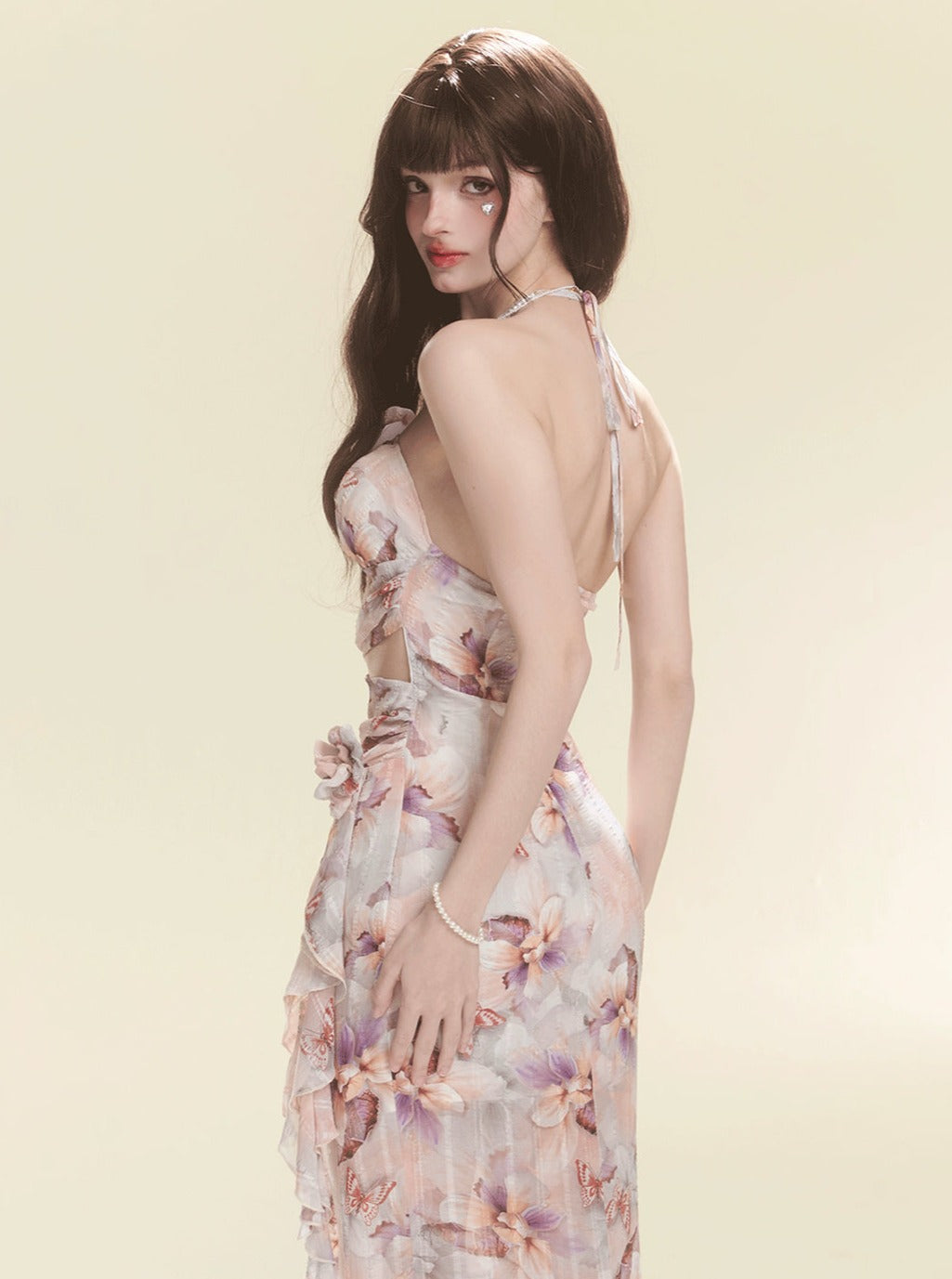 Floral Vacation Halterneck Dress