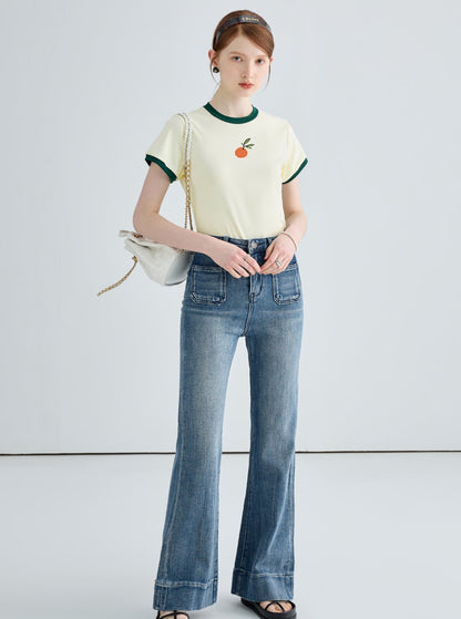 High-Waisted Retro Trendy Flared Pants