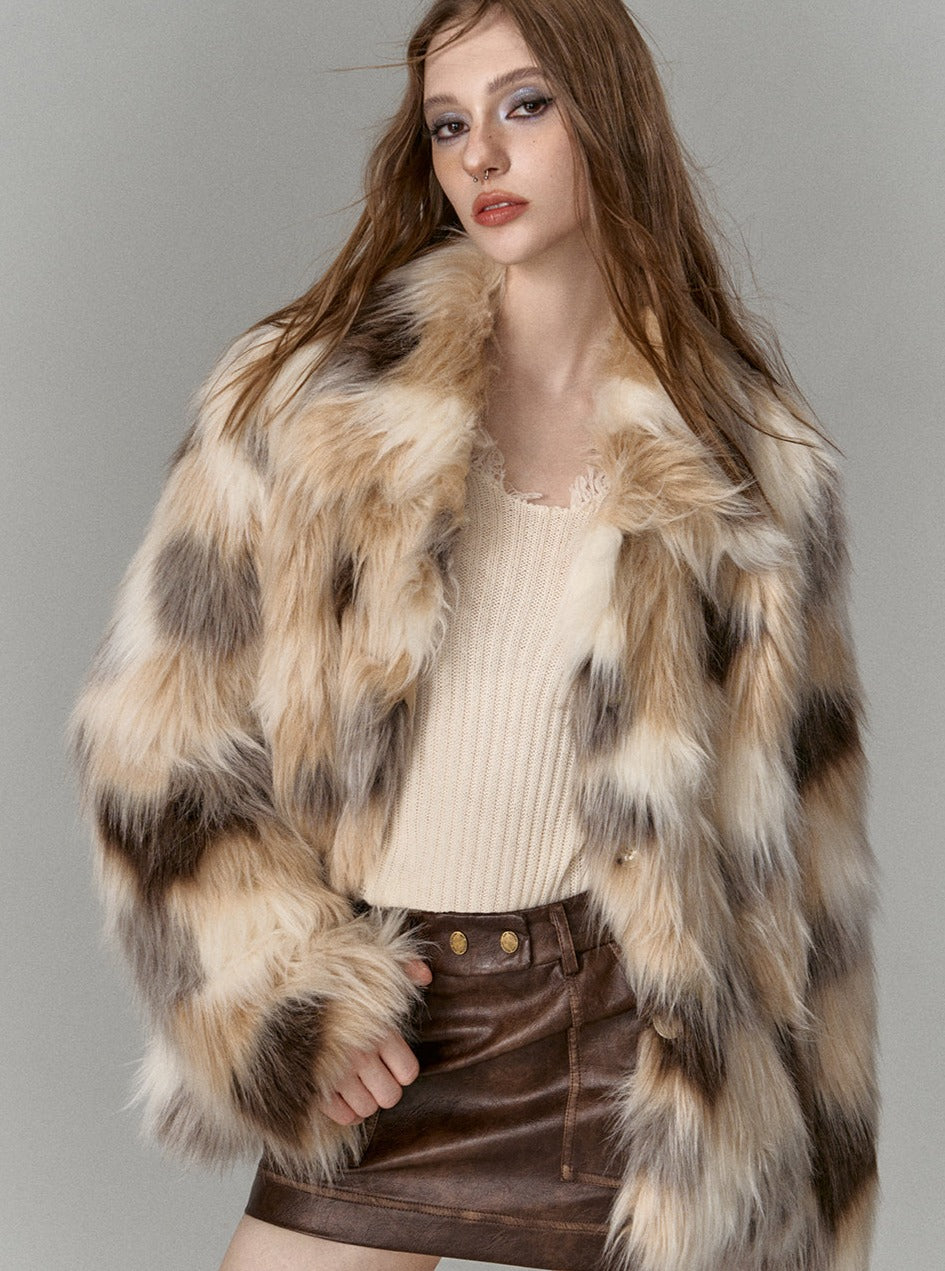 sense short eco-friendly fur coat jacket