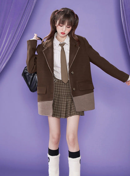 College Style Sub Blazer Keeps Jacket