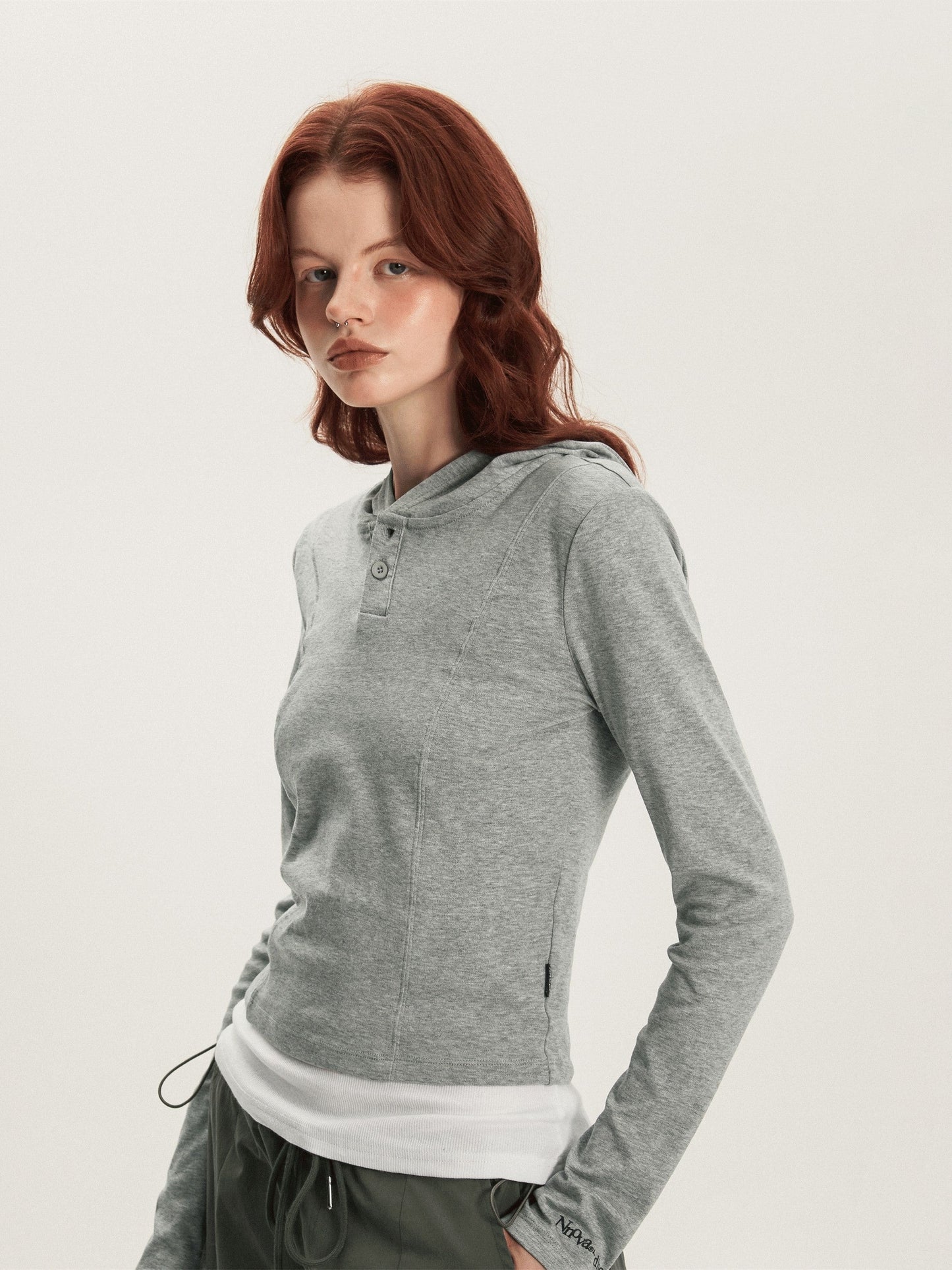 Amerikanischer Retro -Baumwoll -Langarm Sweatshirt Top