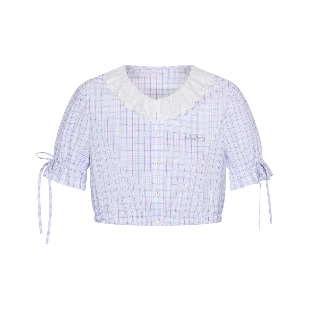 Lace Bubble Sleeve Blouse