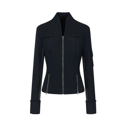 Two-Tone Velvet Suede Sweatshirt