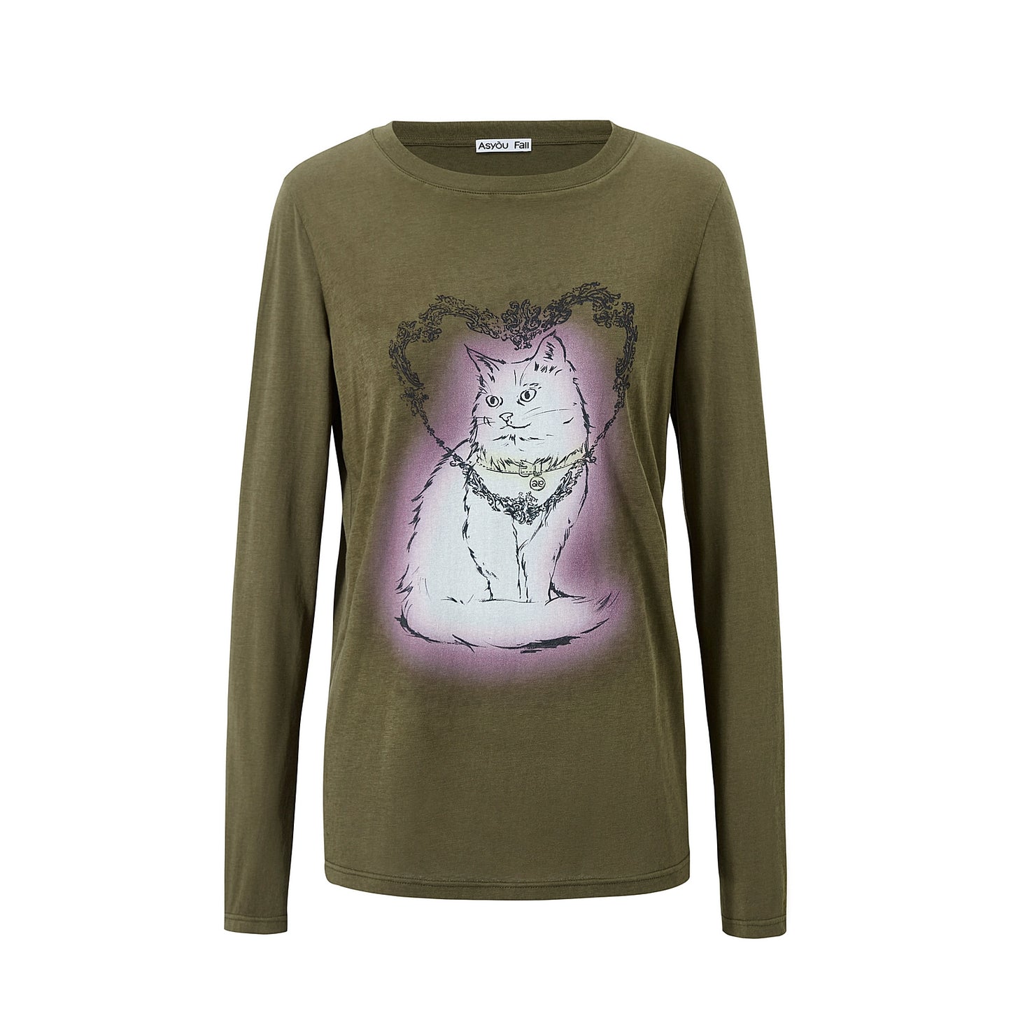Love Cat Long-Sleeved T-Shirt