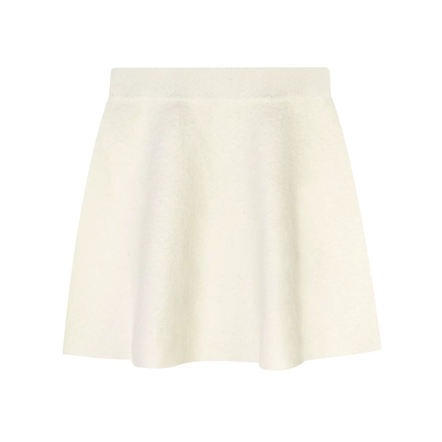 Wool Fur Collar Knit Jacket Set-Up