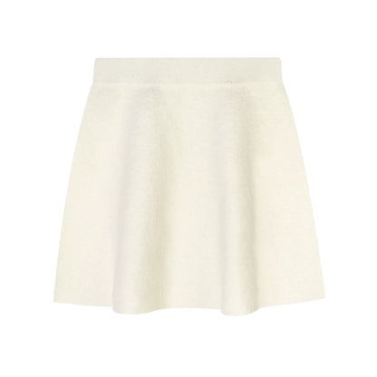 Wool Fur Collar Knit Jacket Set-Up