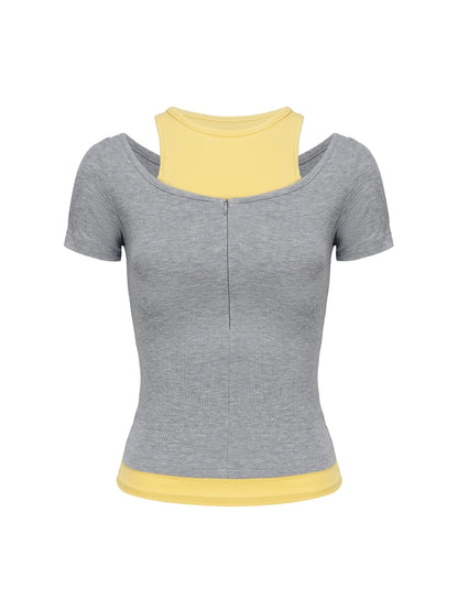 Shoulder Slim T-Shirt