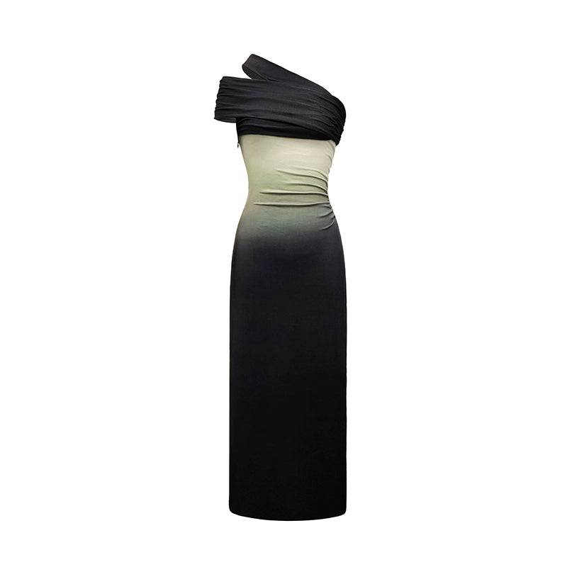 Black Gradient Slim Dress