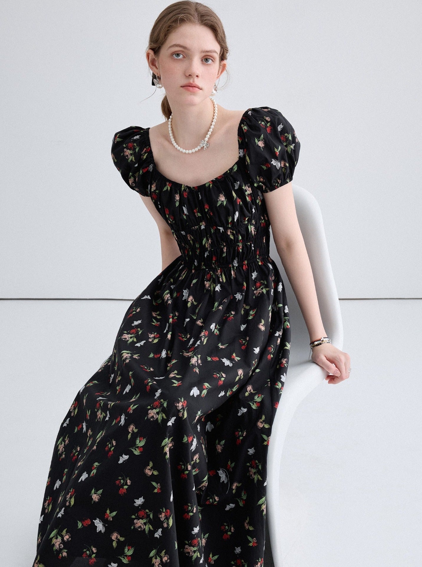 Reduction French Long Dress