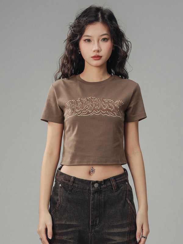 American Retro Slim Short Sleeve Top