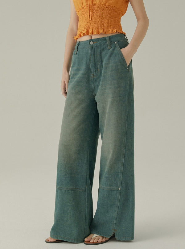 French Loose Balloon Denim Pants
