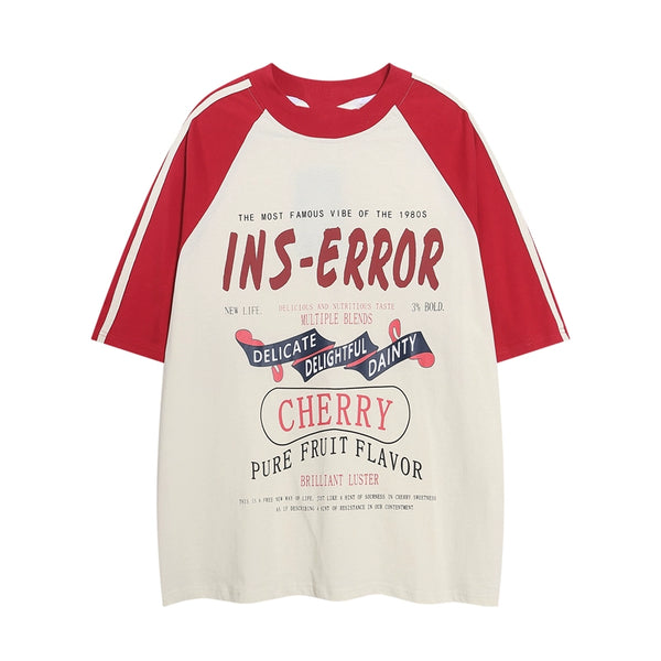 Maillard Stitching Letter Print Trendy Top