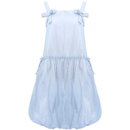 Summer Blue Bow-Tie Dress