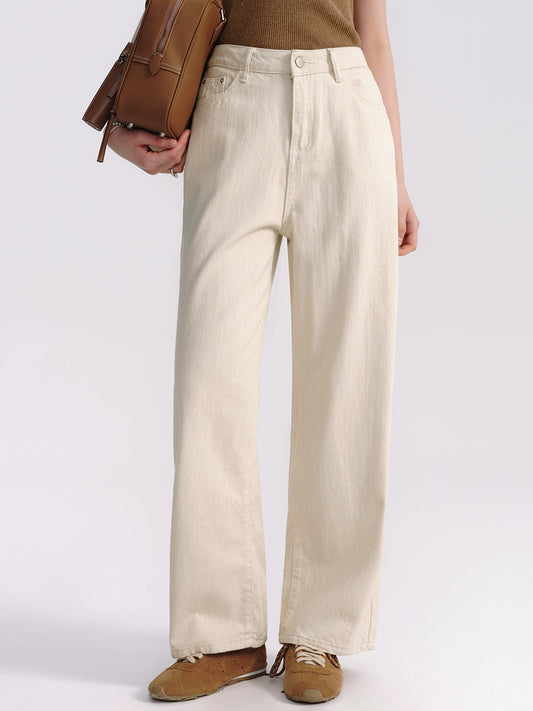 Thin Design White Pants