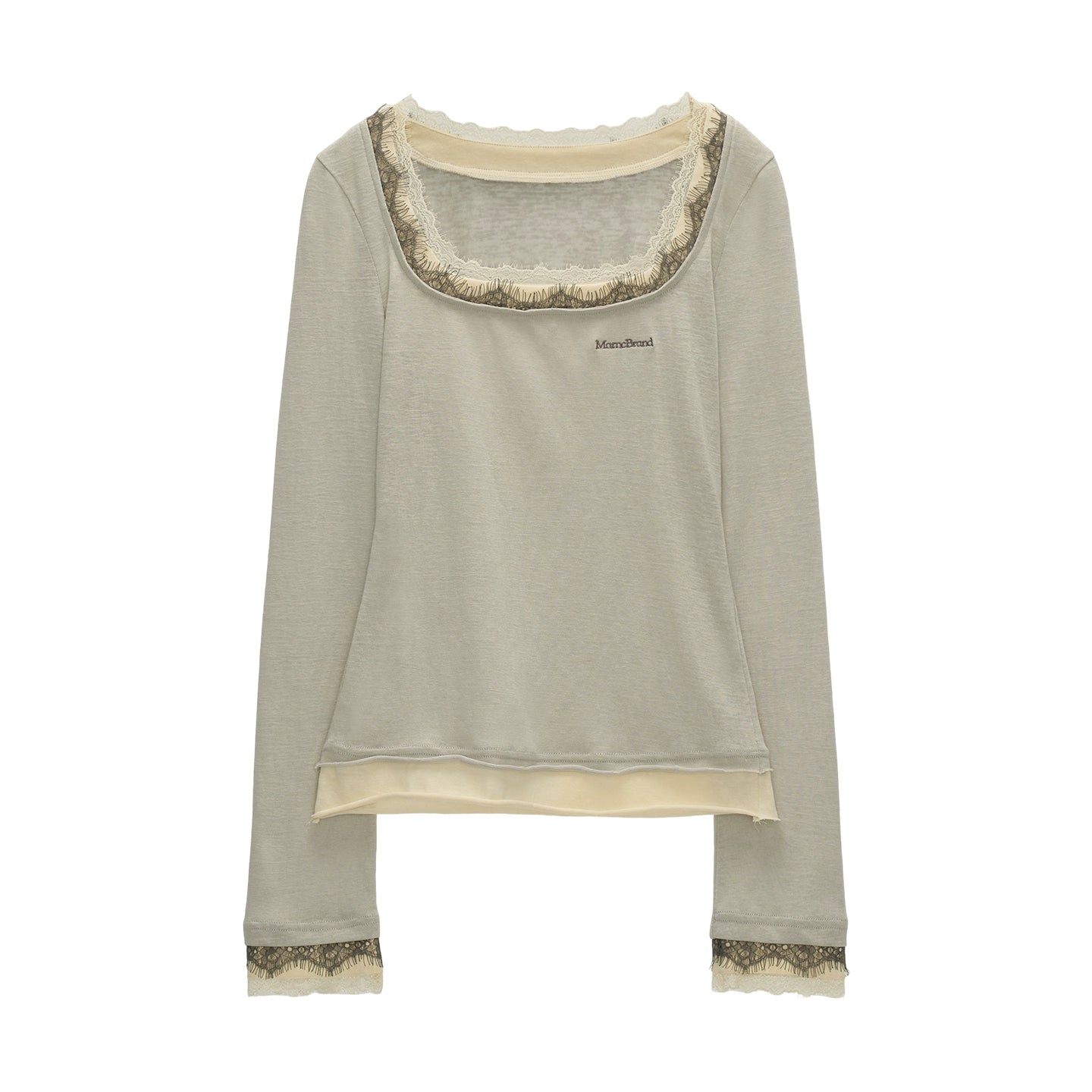 Lace Layered Long Sleeve T-Shirt