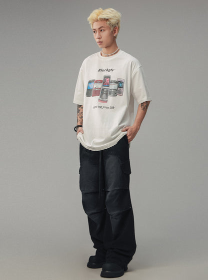 High Street Dirty Distressed Paratrooper Pants