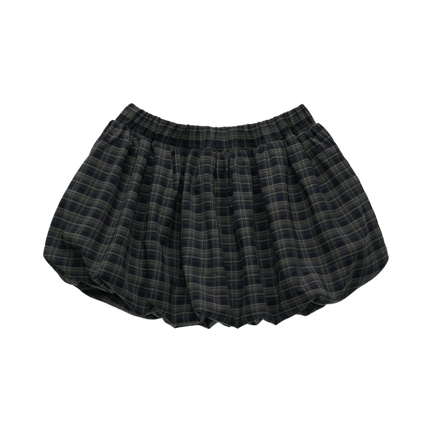 Plaid Lace-Up Blouse Set-Up