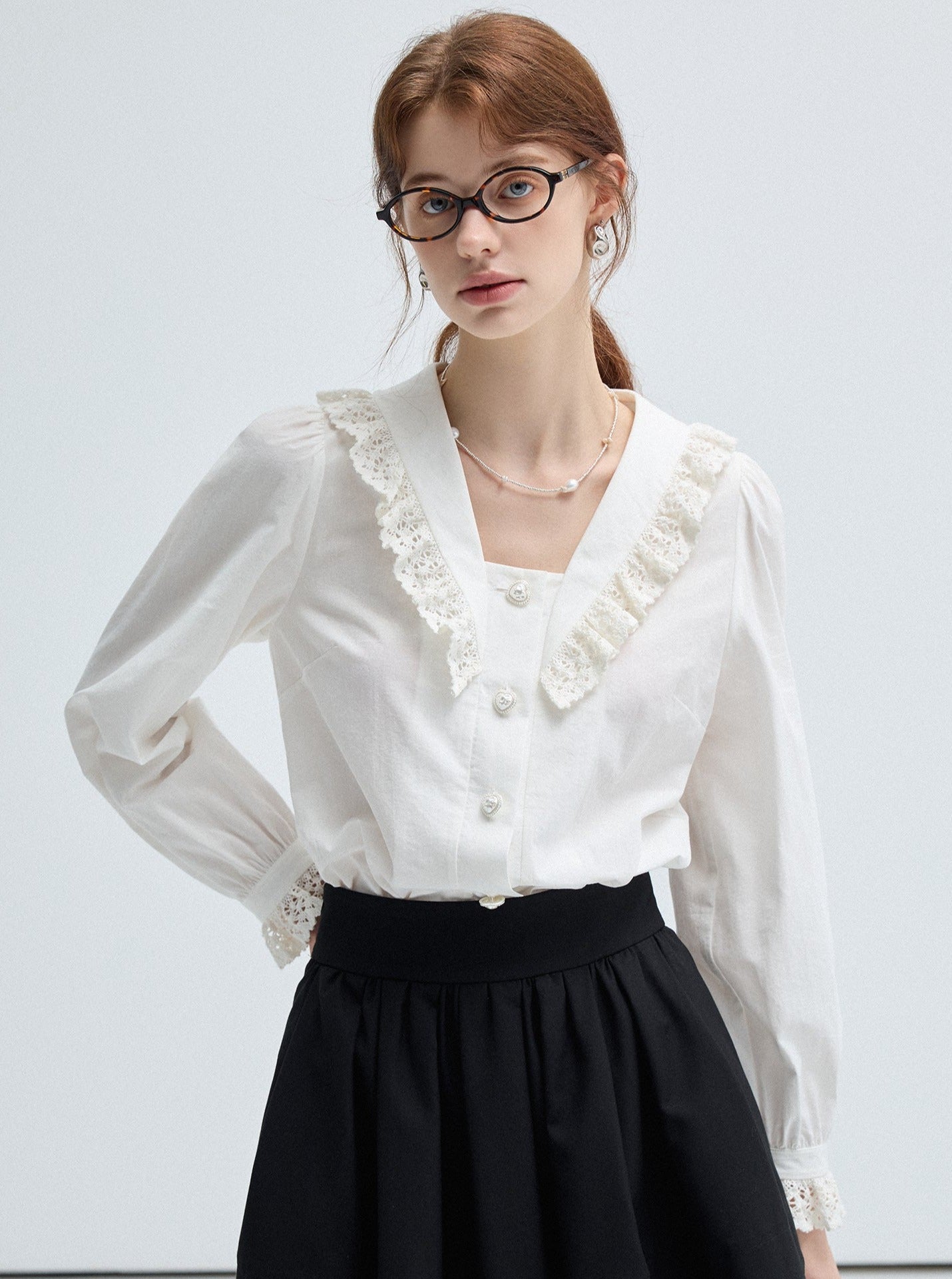 Temperament Elegant White Shirt