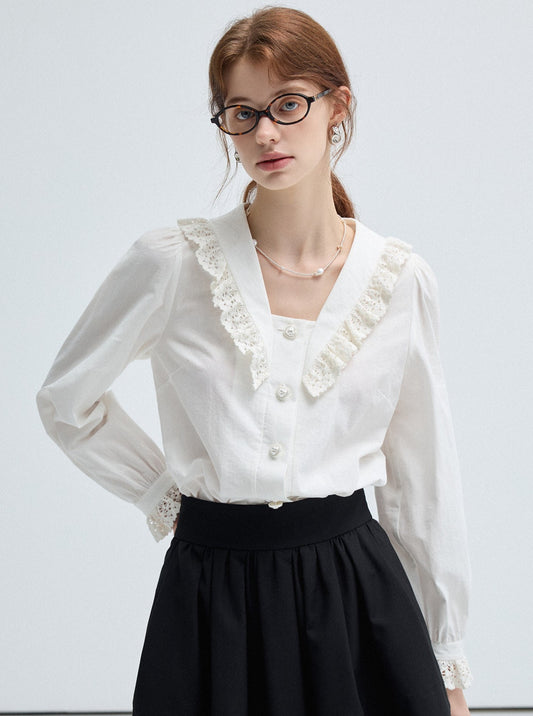 Temperament Elegant White Shirt