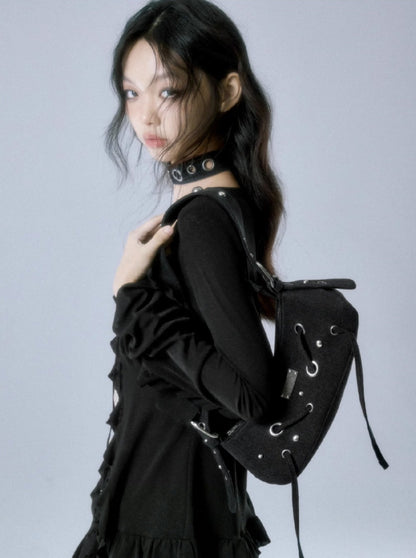 Shoulder Black Denim Bag