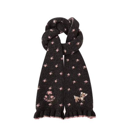 Cartoon Polka Dot Wool Scarf