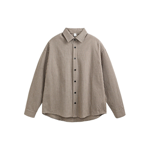 Vintage Plaid Lapel Shirt & Top Set-Up