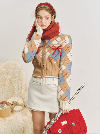 Ruby Knit Plaid Sweater