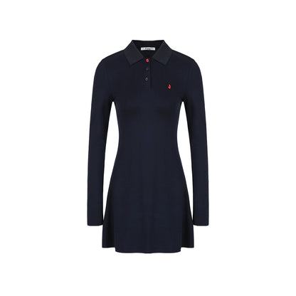 Slim Contrast Long Sleeve Dress