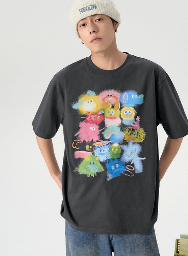 Inkjet Color Graffiti T-Shirt