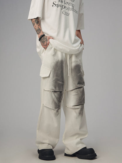 High Street Dirty Distressed Paratrooper Pants