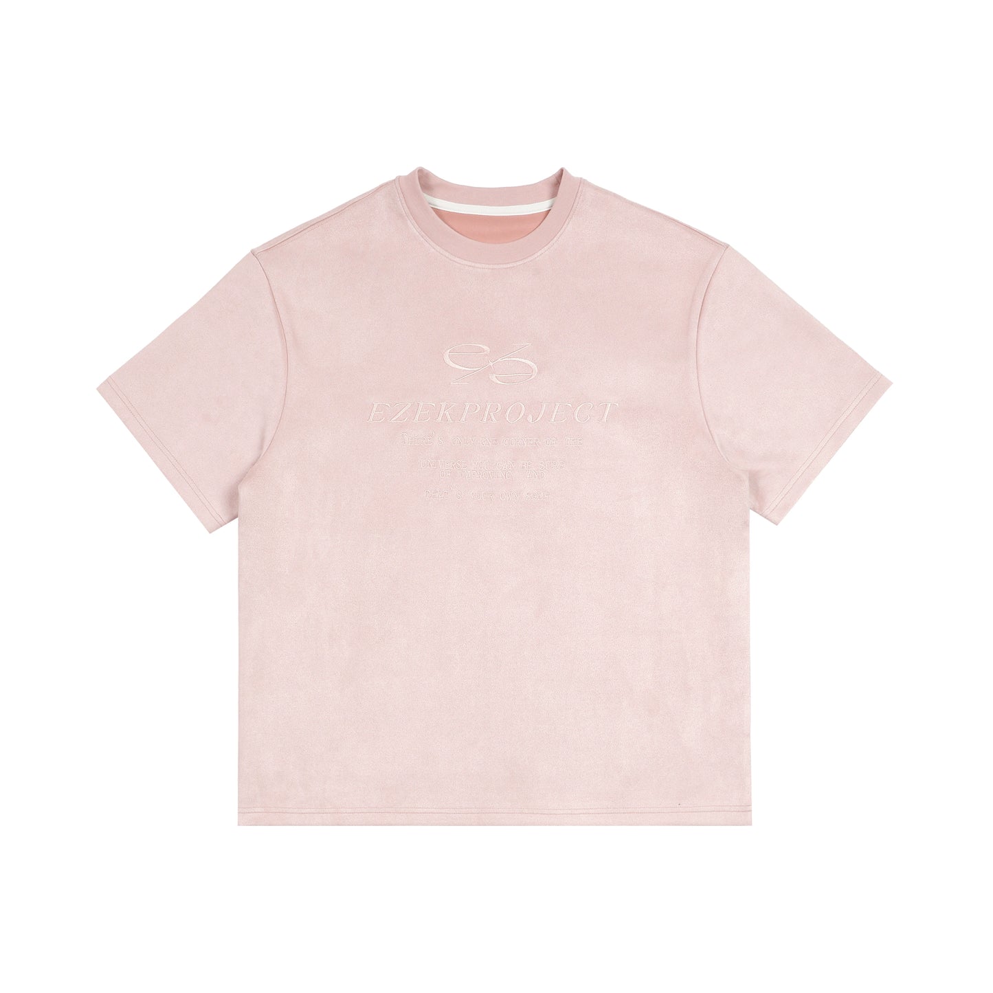 Loose Suede Embroidered T-Shirt