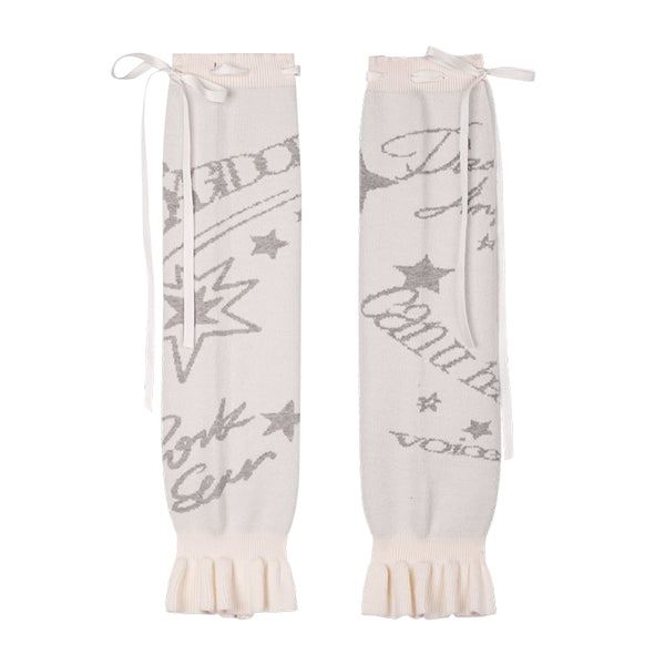 스위트 쿨 그래피티 니트 송아지 양말 
