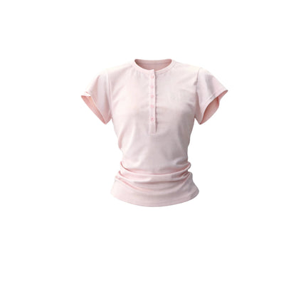 Henry Collar Slim-Fit T-Shirt Set-Up