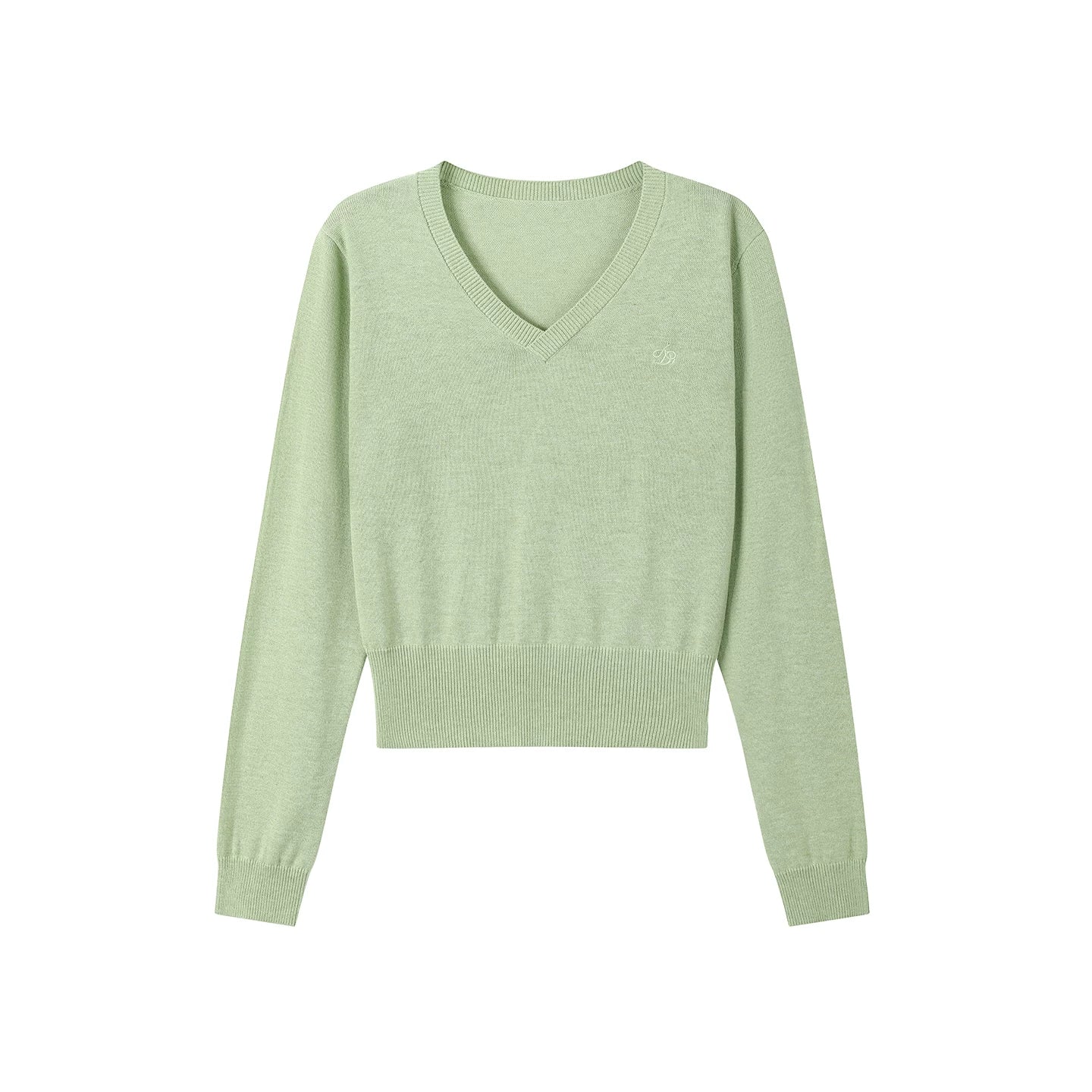 V-Neck Waist-Cinching Knit Sweater
