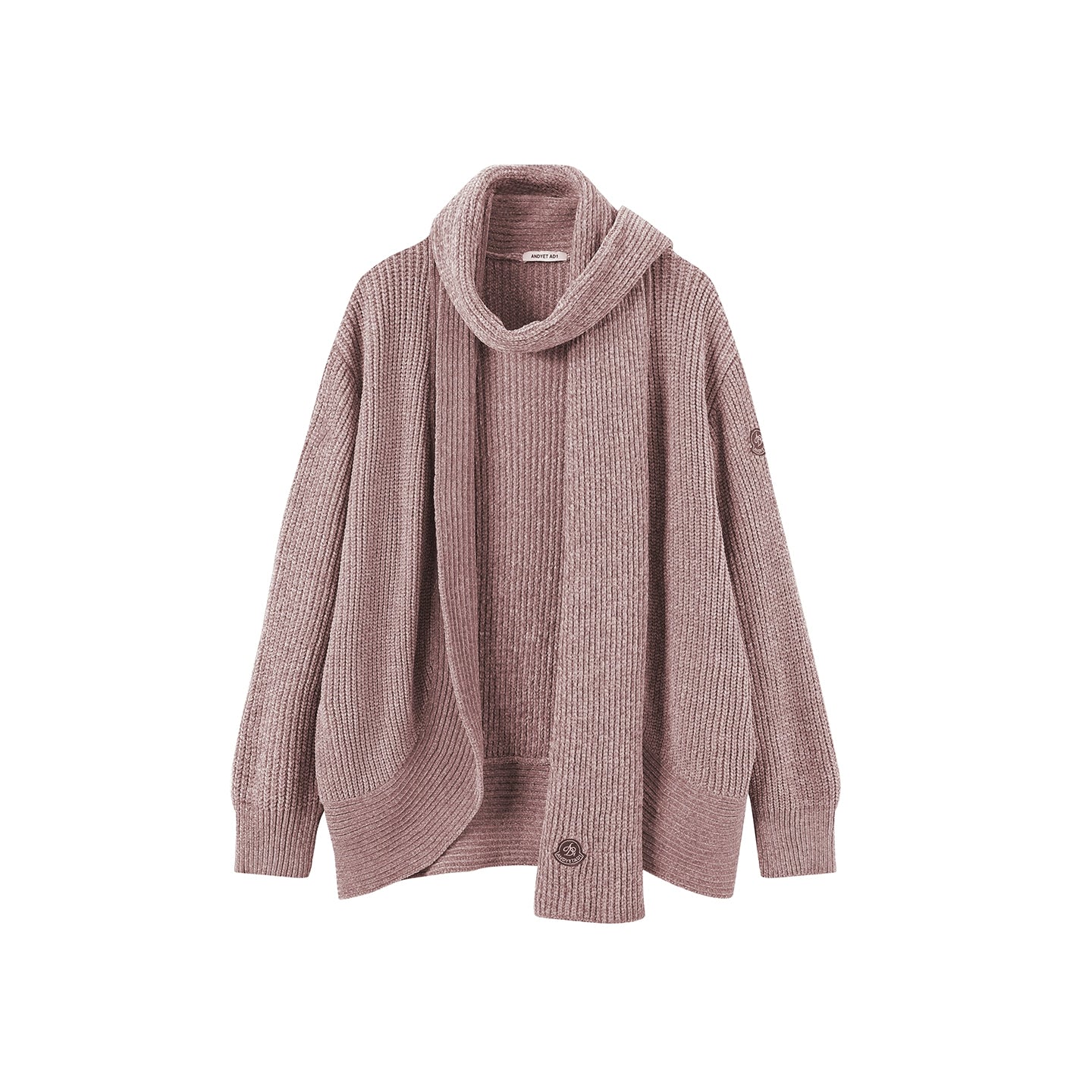 Chenille Knit Scarf Cardigan