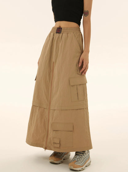 American retro cargo skirt